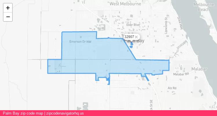 Palm Bay City is a small town located Florida, in the South region of the United States, and its official zip code is 32907. Palm Bay city more data from ValidUsapostalcodes | ValidUsapostalcodes