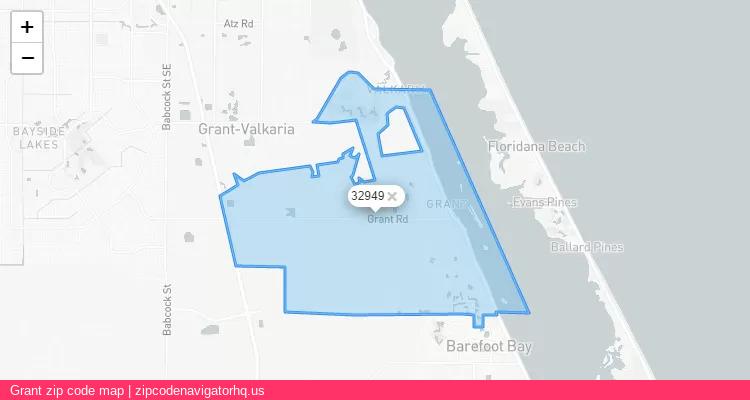 Grant City is a small town located Florida, in the South region of the United States, and its official zip code is 32949. Grant city more data from ValidUsapostalcodes | ValidUsapostalcodes