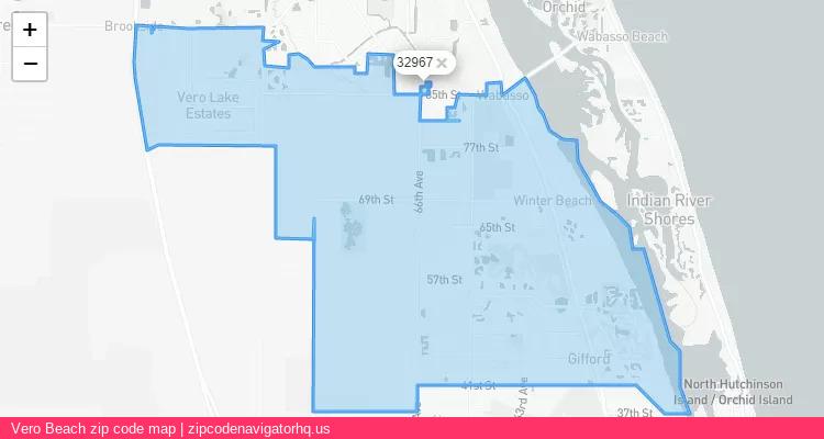 Vero Beach City is a small town located Florida, in the South region of the United States, and its official zip code is 32967. Vero Beach city more data from ValidUsapostalcodes | ValidUsapostalcodes