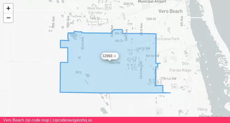 Vero Beach City is a small town located Florida, in the South region of the United States, and its official zip code is 32968. Vero Beach city more data from ValidUsapostalcodes | ValidUsapostalcodes