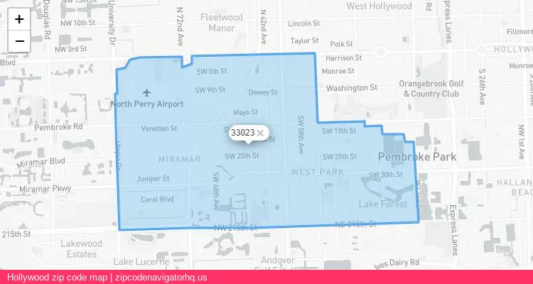Hollywood City is a small town located Florida, in the South region of the United States, and its official zip code is 33023. Hollywood city more data from ValidUsapostalcodes | ValidUsapostalcodes