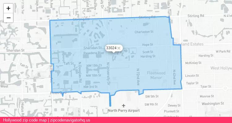 Hollywood City is a small town located Florida, in the South region of the United States, and its official zip code is 33024. Hollywood city more data from ValidUsapostalcodes | ValidUsapostalcodes