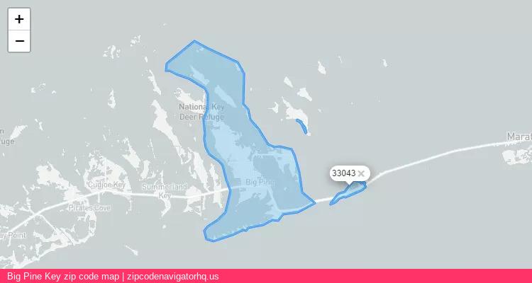 Big Pine Key City is a small town located Florida, in the South region of the United States, and its official zip code is 33043. Big Pine Key city more data from ValidUsapostalcodes | ValidUsapostalcodes