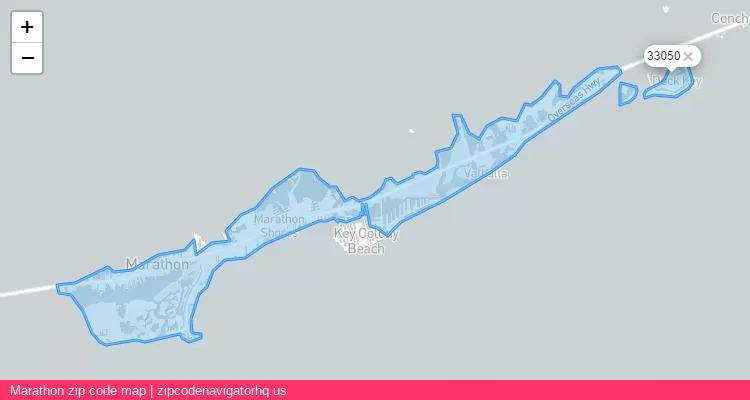 Marathon City is a small town located Florida, in the South region of the United States, and its official zip code is 33050. Marathon city more data from ValidUsapostalcodes | ValidUsapostalcodes