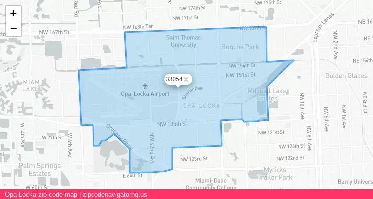 Opa Locka City is a small town located Florida, in the South region of the United States, and its official zip code is 33054. Opa Locka city more data from ValidUsapostalcodes | ValidUsapostalcodes