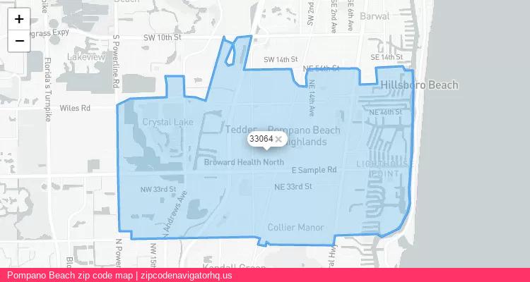 Pompano Beach City is a small town located Florida, in the South region of the United States, and its official zip code is 33064. Pompano Beach city more data from ValidUsapostalcodes | ValidUsapostalcodes