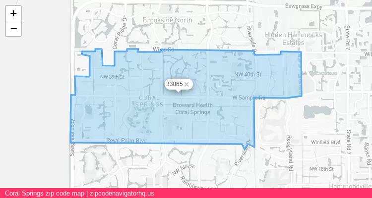 Coral Springs City is a small town located Florida, in the South region of the United States, and its official zip code is 33065. Coral Springs city more data from ValidUsapostalcodes | ValidUsapostalcodes