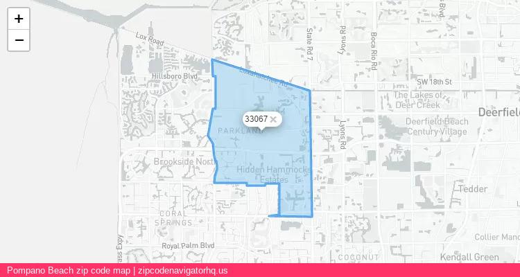 Pompano Beach City is a small town located Florida, in the South region of the United States, and its official zip code is 33067. Pompano Beach city more data from ValidUsapostalcodes | ValidUsapostalcodes