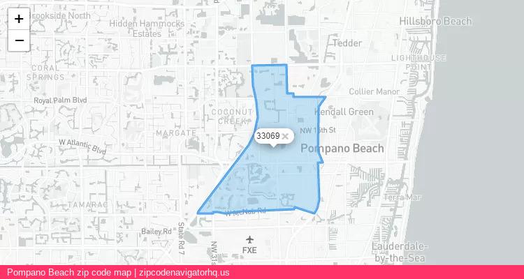 Pompano Beach City is a small town located Florida, in the South region of the United States, and its official zip code is 33069. Pompano Beach city more data from ValidUsapostalcodes | ValidUsapostalcodes