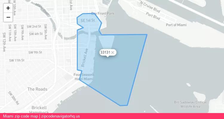 Miami City is a small town located Florida, in the South region of the United States, and its official zip code is 33131. Miami city more data from ValidUsapostalcodes | ValidUsapostalcodes