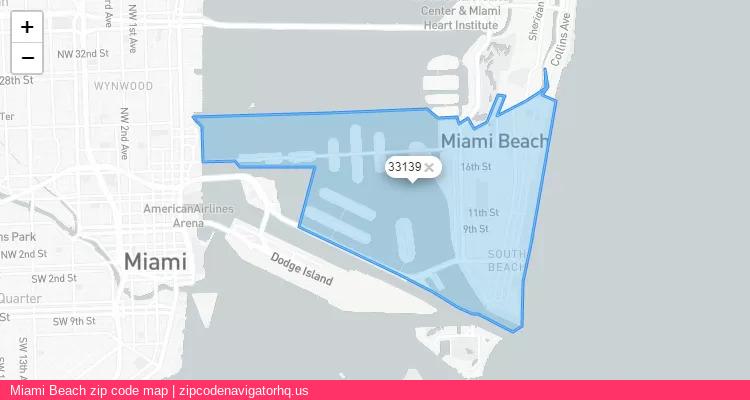 Miami Beach City is a small town located Florida, in the South region of the United States, and its official zip code is 33139. Miami Beach city more data from ValidUsapostalcodes | ValidUsapostalcodes