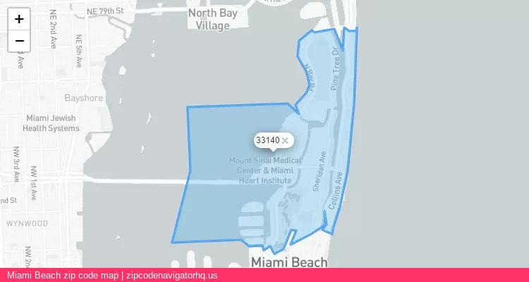 Miami Beach City is a small town located Florida, in the South region of the United States, and its official zip code is 33140. Miami Beach city more data from ValidUsapostalcodes | ValidUsapostalcodes