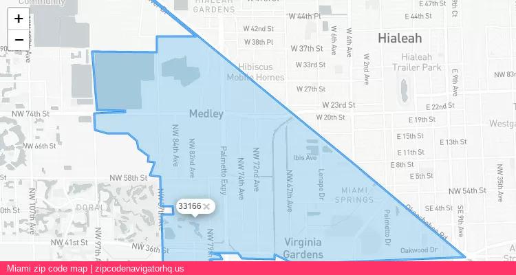 Miami City is a small town located Florida, in the South region of the United States, and its official zip code is 33166. Miami city more data from ValidUsapostalcodes | ValidUsapostalcodes