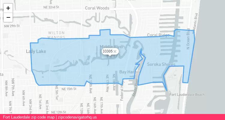Fort Lauderdale City is a small town located Florida, in the South region of the United States, and its official zip code is 33305. Fort Lauderdale city more data from ValidUsapostalcodes | ValidUsapostalcodes