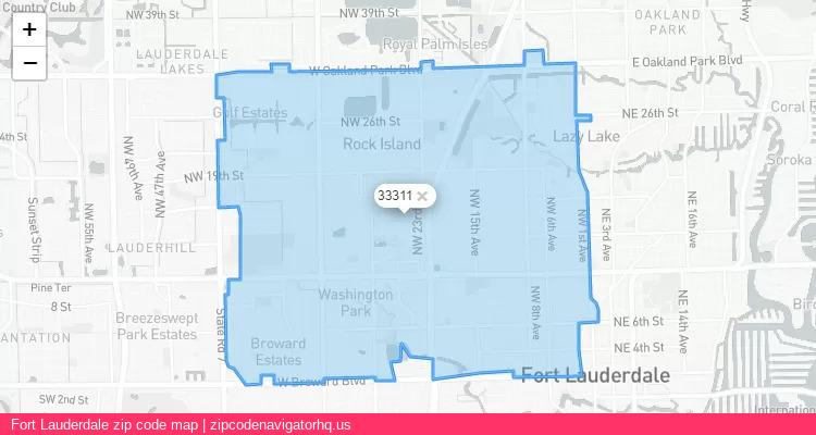Fort Lauderdale City is a small town located Florida, in the South region of the United States, and its official zip code is 33311. Fort Lauderdale city more data from ValidUsapostalcodes | ValidUsapostalcodes