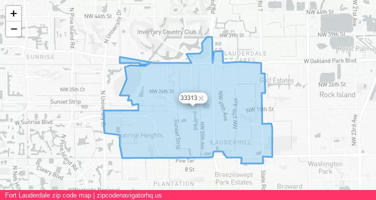 Fort Lauderdale City is a small town located Florida, in the South region of the United States, and its official zip code is 33313. Fort Lauderdale city more data from ValidUsapostalcodes | ValidUsapostalcodes
