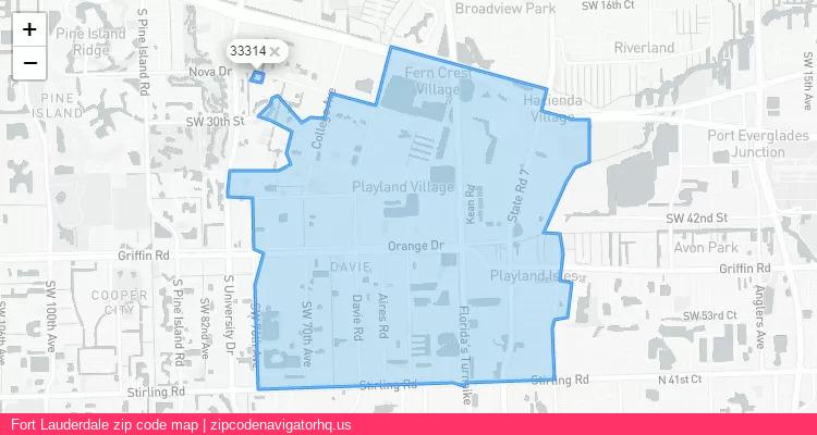 Fort Lauderdale City is a small town located Florida, in the South region of the United States, and its official zip code is 33314. Fort Lauderdale city more data from ValidUsapostalcodes | ValidUsapostalcodes