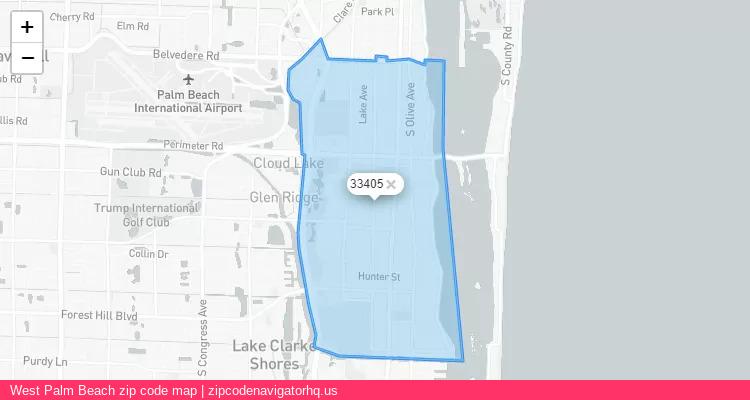 West Palm Beach City is a small town located Florida, in the South region of the United States, and its official zip code is 33405. West Palm Beach city more data from ValidUsapostalcodes | ValidUsapostalcodes
