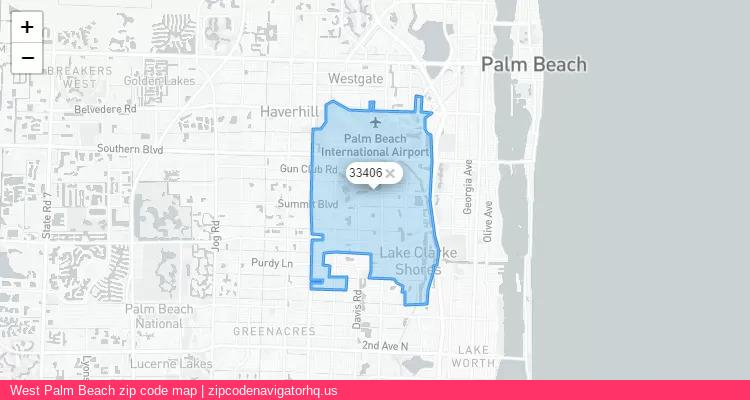 West Palm Beach City is a small town located Florida, in the South region of the United States, and its official zip code is 33406. West Palm Beach city more data from ValidUsapostalcodes | ValidUsapostalcodes