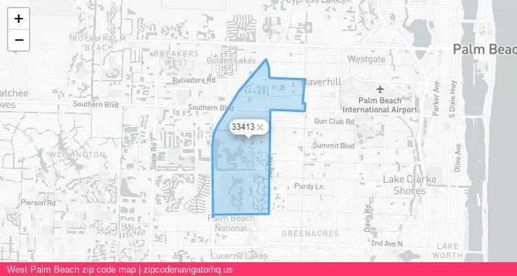 West Palm Beach City is a small town located Florida, in the South region of the United States, and its official zip code is 33413. West Palm Beach city more data from ValidUsapostalcodes | ValidUsapostalcodes