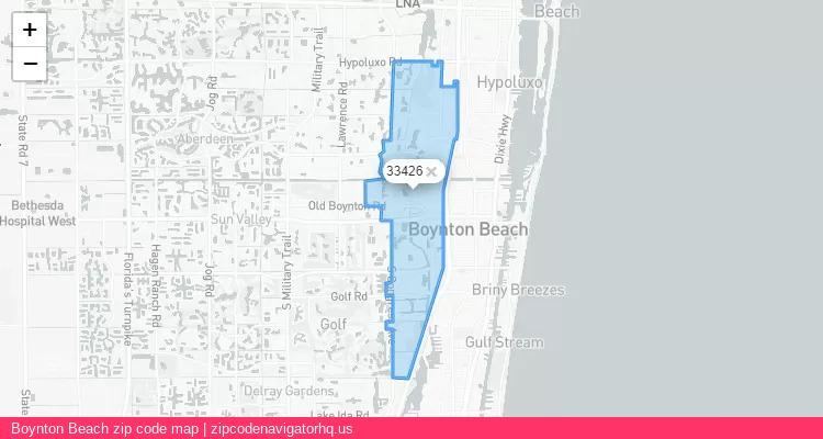 Boynton Beach City is a small town located Florida, in the South region of the United States, and its official zip code is 33426. Boynton Beach city more data from ValidUsapostalcodes | ValidUsapostalcodes