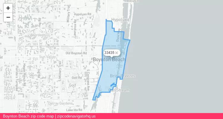 Boynton Beach City is a small town located Florida, in the South region of the United States, and its official zip code is 33435. Boynton Beach city more data from ValidUsapostalcodes | ValidUsapostalcodes
