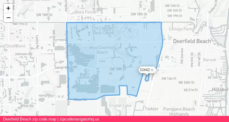 Deerfield Beach City is a small town located Florida, in the South region of the United States, and its official zip code is 33442. Deerfield Beach city more data from ValidUsapostalcodes | ValidUsapostalcodes