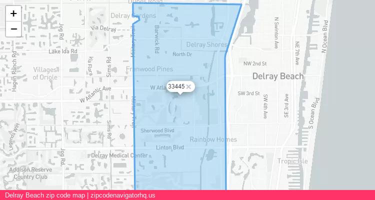 Delray Beach City is a small town located Florida, in the South region of the United States, and its official zip code is 33445. Delray Beach city more data from ValidUsapostalcodes | ValidUsapostalcodes