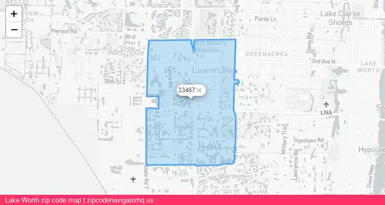 Lake Worth City is a small town located Florida, in the South region of the United States, and its official zip code is 33467. Lake Worth city more data from ValidUsapostalcodes | ValidUsapostalcodes