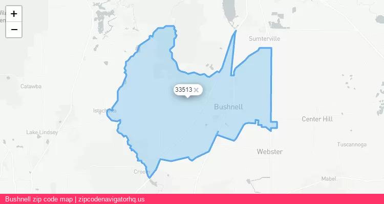 Bushnell City is a small town located Florida, in the South region of the United States, and its official zip code is 33513. Bushnell city more data from ValidUsapostalcodes | ValidUsapostalcodes