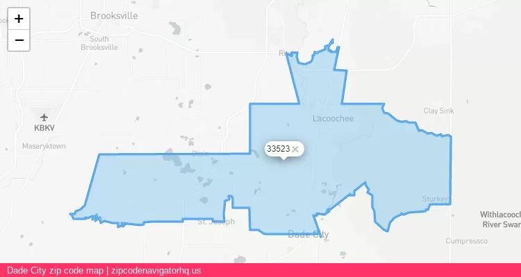 Dade City City is a small town located Florida, in the South region of the United States, and its official zip code is 33523. Dade City city more data from ValidUsapostalcodes | ValidUsapostalcodes