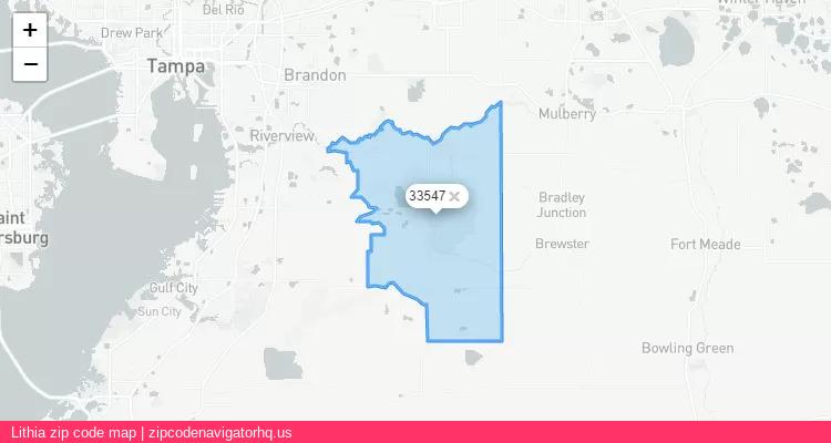 Lithia City is a small town located Florida, in the South region of the United States, and its official zip code is 33547. Lithia city more data from ValidUsapostalcodes | ValidUsapostalcodes