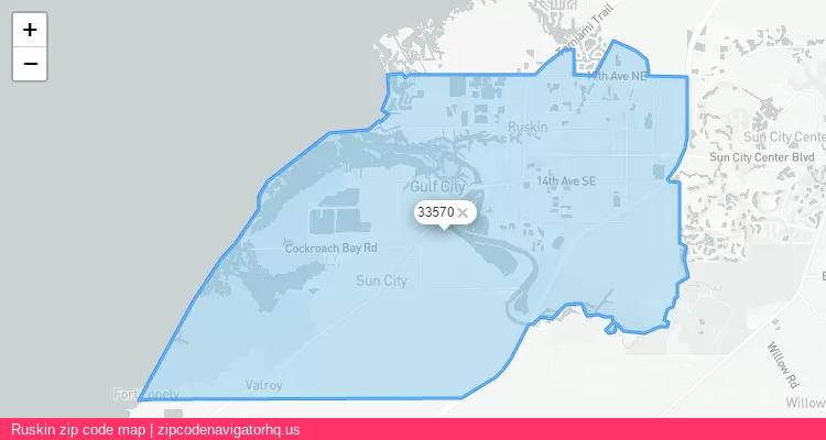 Ruskin City is a small town located Florida, in the South region of the United States, and its official zip code is 33570. Ruskin city more data from ValidUsapostalcodes | ValidUsapostalcodes