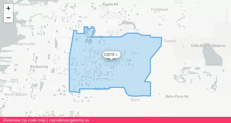 Riverview City is a small town located Florida, in the South region of the United States, and its official zip code is 33579. Riverview city more data from ValidUsapostalcodes | ValidUsapostalcodes