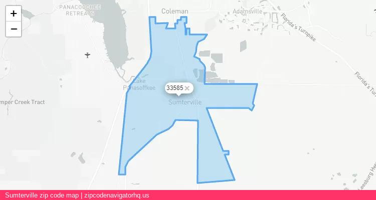 Sumterville City is a small town located Florida, in the South region of the United States, and its official zip code is 33585. Sumterville city more data from ValidUsapostalcodes | ValidUsapostalcodes