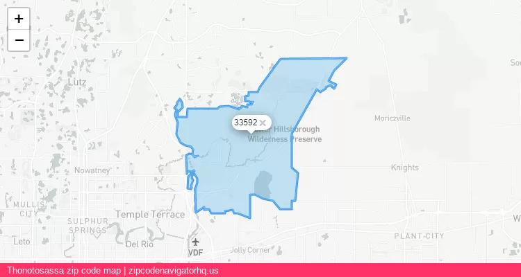 Thonotosassa City is a small town located Florida, in the South region of the United States, and its official zip code is 33592. Thonotosassa city more data from ValidUsapostalcodes | ValidUsapostalcodes