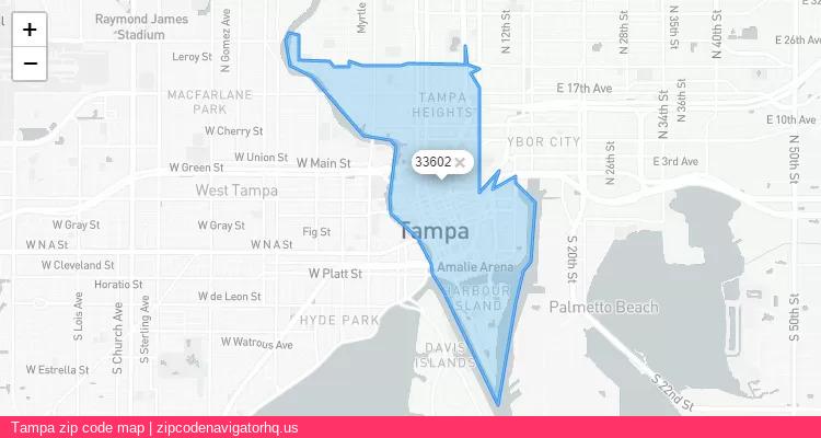 Tampa City is a small town located Florida, in the South region of the United States, and its official zip code is 33602. Tampa city more data from ValidUsapostalcodes | ValidUsapostalcodes