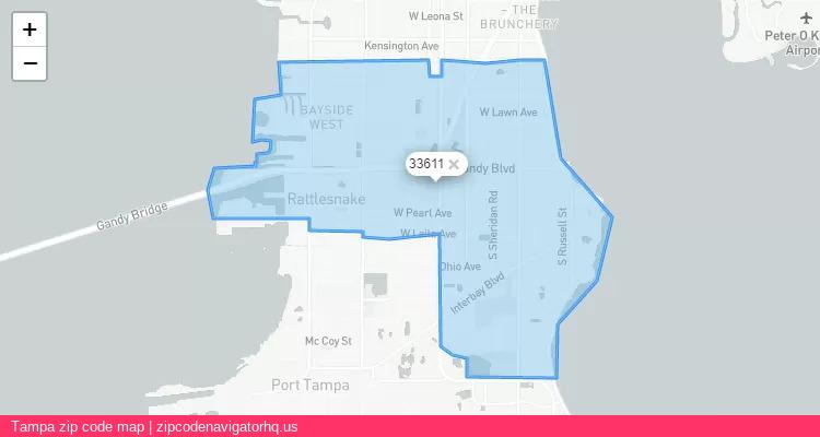 Tampa City is a small town located Florida, in the South region of the United States, and its official zip code is 33611. Tampa city more data from ValidUsapostalcodes | ValidUsapostalcodes