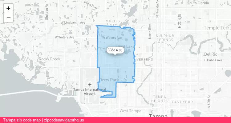 Tampa City is a small town located Florida, in the South region of the United States, and its official zip code is 33614. Tampa city more data from ValidUsapostalcodes | ValidUsapostalcodes