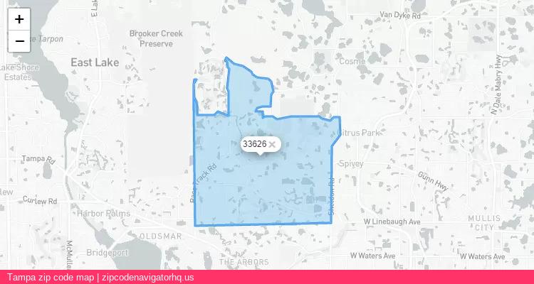 Tampa City is a small town located Florida, in the South region of the United States, and its official zip code is 33626. Tampa city more data from ValidUsapostalcodes | ValidUsapostalcodes