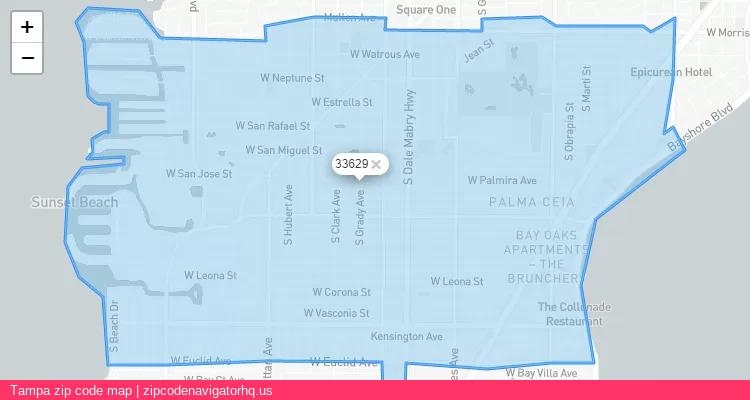 Tampa City is a small town located Florida, in the South region of the United States, and its official zip code is 33629. Tampa city more data from ValidUsapostalcodes | ValidUsapostalcodes