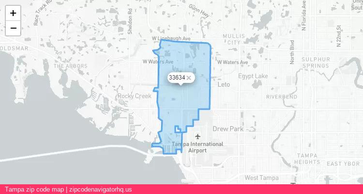 Tampa City is a small town located Florida, in the South region of the United States, and its official zip code is 33634. Tampa city more data from ValidUsapostalcodes | ValidUsapostalcodes