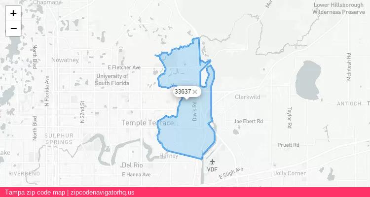 Tampa City is a small town located Florida, in the South region of the United States, and its official zip code is 33637. Tampa city more data from ValidUsapostalcodes | ValidUsapostalcodes