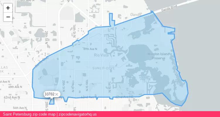 Saint Petersburg City is a small town located Florida, in the South region of the United States, and its official zip code is 33702. Saint Petersburg city more data from ValidUsapostalcodes | ValidUsapostalcodes