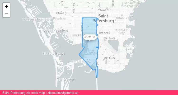 Saint Petersburg City is a small town located Florida, in the South region of the United States, and its official zip code is 33711. Saint Petersburg city more data from ValidUsapostalcodes | ValidUsapostalcodes