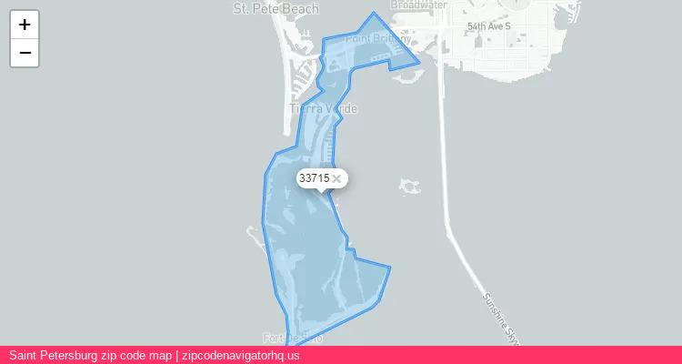 Saint Petersburg City is a small town located Florida, in the South region of the United States, and its official zip code is 33715. Saint Petersburg city more data from ValidUsapostalcodes | ValidUsapostalcodes