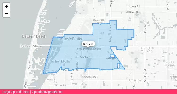 Largo City is a small town located Florida, in the South region of the United States, and its official zip code is 33770. Largo city more data from ValidUsapostalcodes | ValidUsapostalcodes