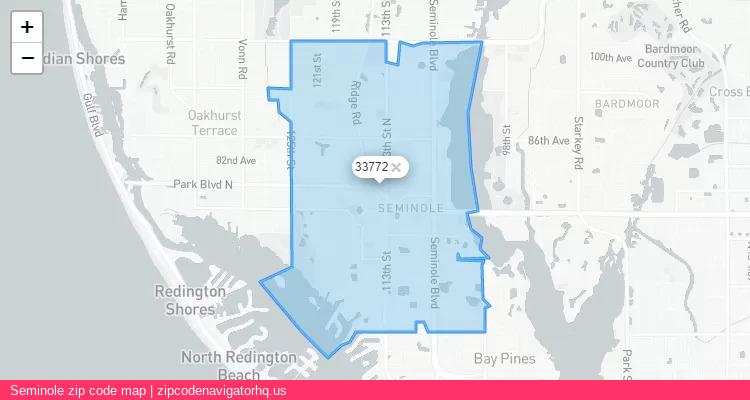 Seminole City is a small town located Florida, in the South region of the United States, and its official zip code is 33772. Seminole city more data from ValidUsapostalcodes | ValidUsapostalcodes