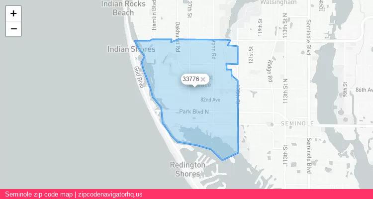 Seminole City is a small town located Florida, in the South region of the United States, and its official zip code is 33776. Seminole city more data from ValidUsapostalcodes | ValidUsapostalcodes