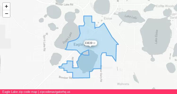 Eagle Lake City is a small town located Florida, in the South region of the United States, and its official zip code is 33839. Eagle Lake city more data from ValidUsapostalcodes | ValidUsapostalcodes